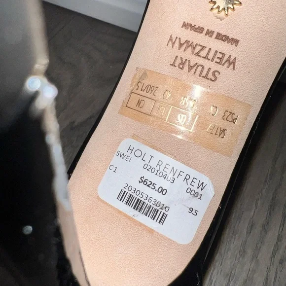 Stuart Weitzman Nudistcurve Black Patent Heels - Picture 8 of 8